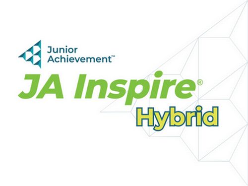 Picture of the event image.  Shows the name JA Inspire Hybrid Junior Achievement and the logo for Junior Achievement